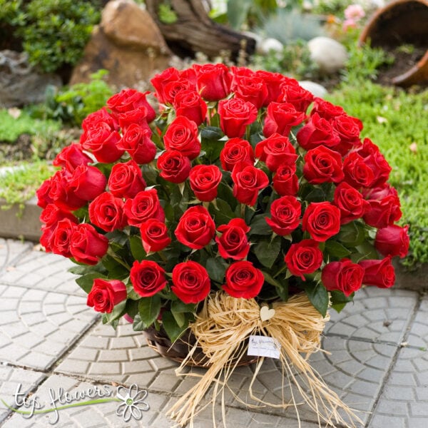 Basket 101 Red Roses