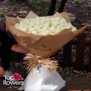 Bouquet 101 White roses