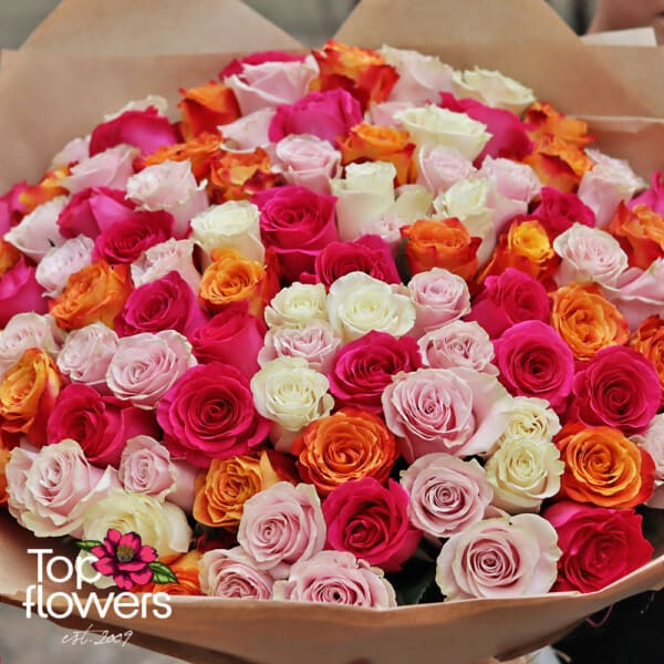 Bouquet 101 Roses mix