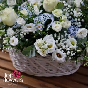 Gentleness in White | Flower Basket