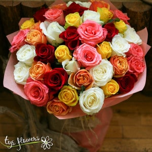 Bouquet 51 Roses﻿ mix | Warm range