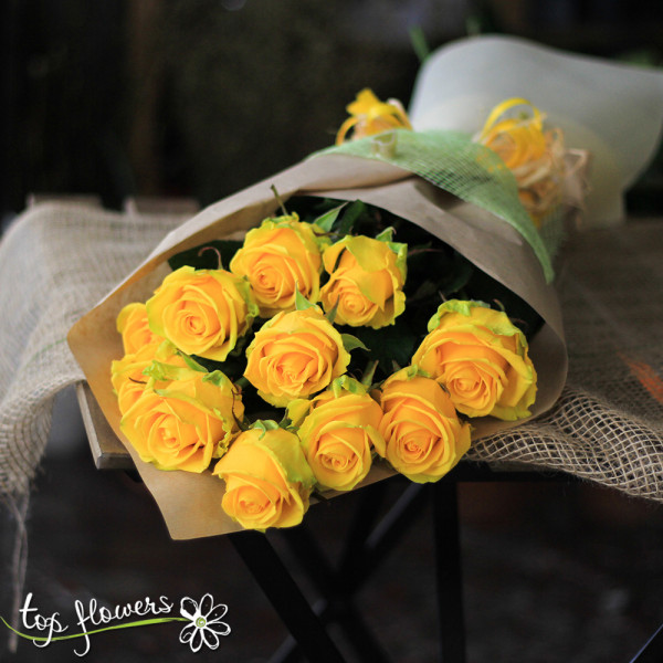 Classic bouquet | Yellow roses