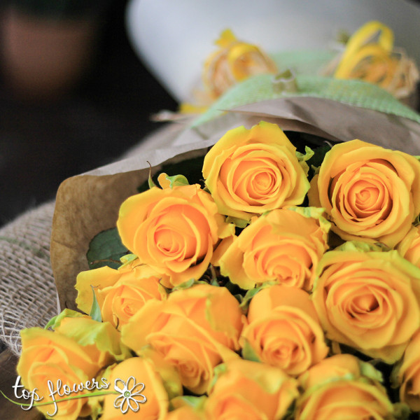 Classic bouquet | Yellow roses