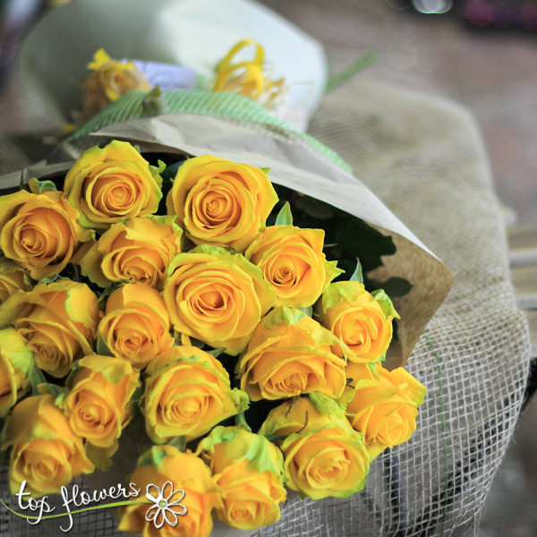 Classic bouquet | Yellow roses