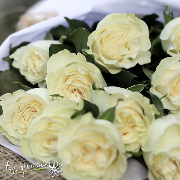 Класически букет | Бели рози