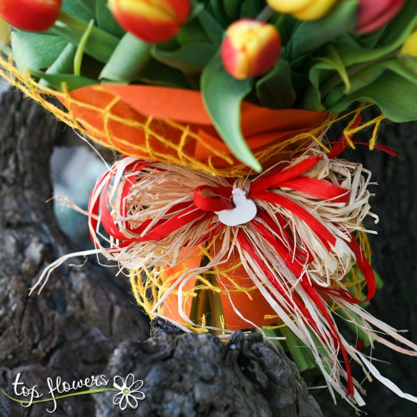 51 multicolored tulips | Bouquet