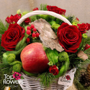 Райската ябълка | Кошница с цветя