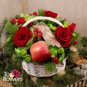 Райската ябълка | Кошница с цветя
