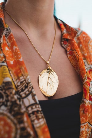 Necklace "Rose Leaf" | GOLD
