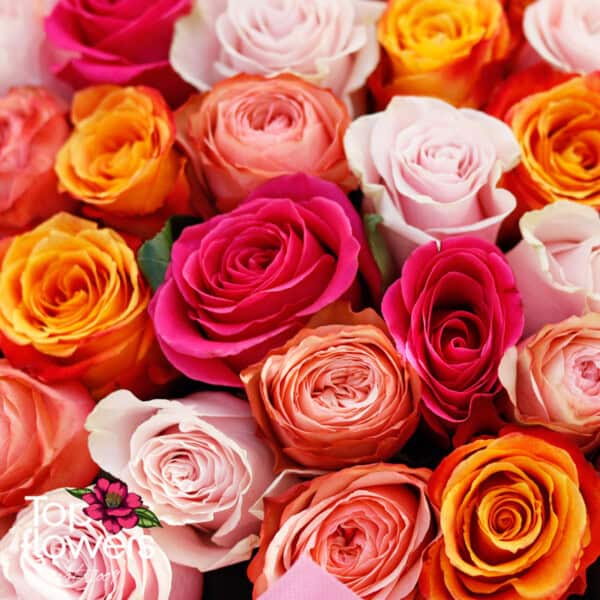 31 разноцветни рози | Букет