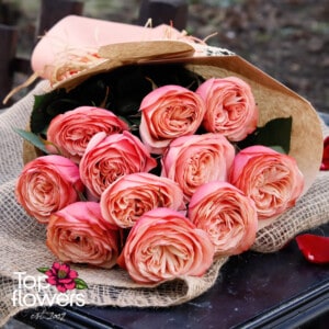 Класически букет | Прасковени рози