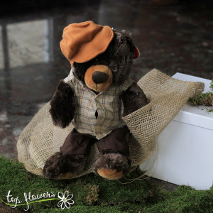 Teddy bear with shirt and hat | 25 cm.