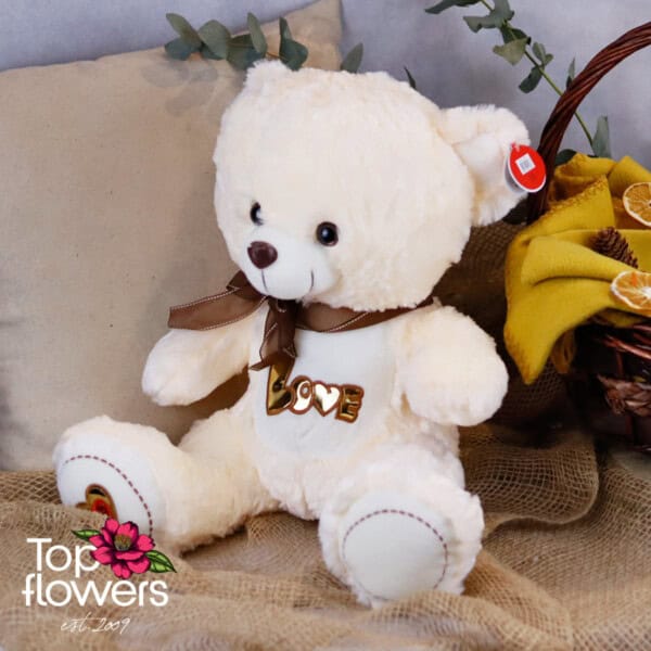 Teddy bear with ribbon | 40 cm.