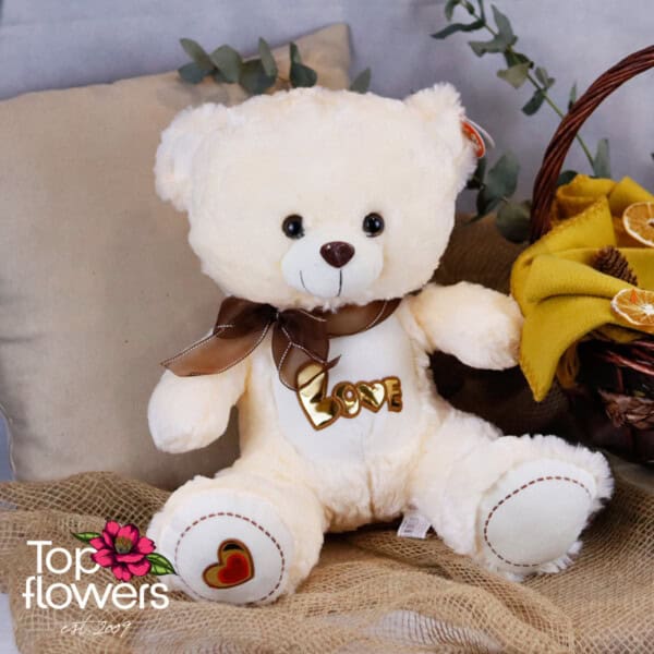 Teddy bear with ribbon | 40 cm.