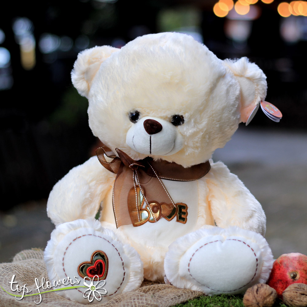 Teddy bear with ribbon | 40 cm.
