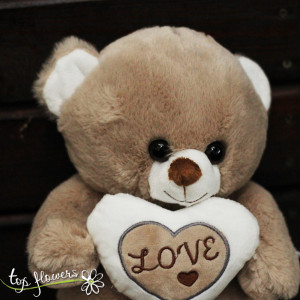 Bear with a heart Beige | 26 cm.