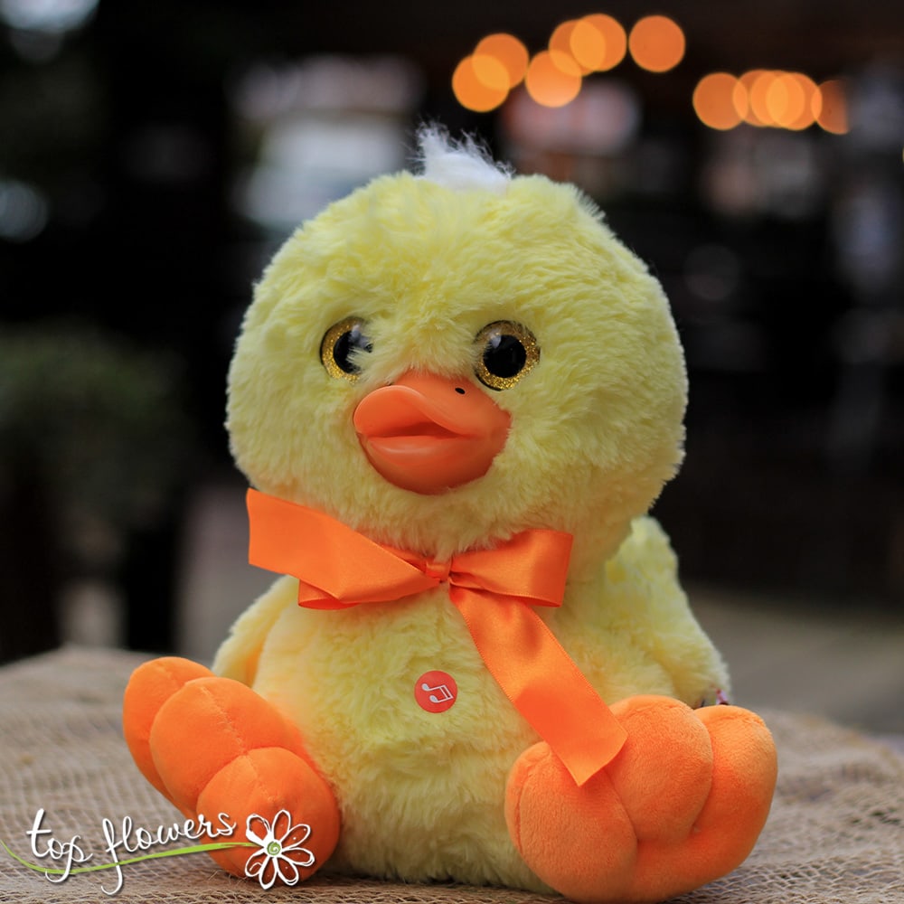 Plush yellow duck with sound | 25 cm.