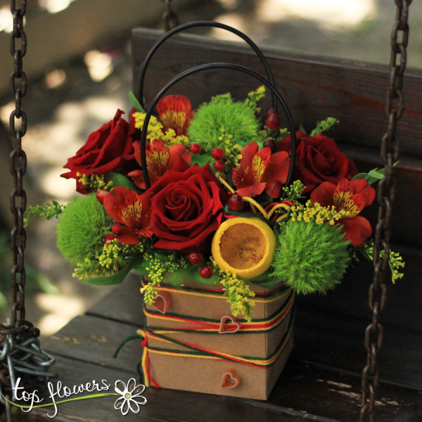 Bouquet in a bag | Red
