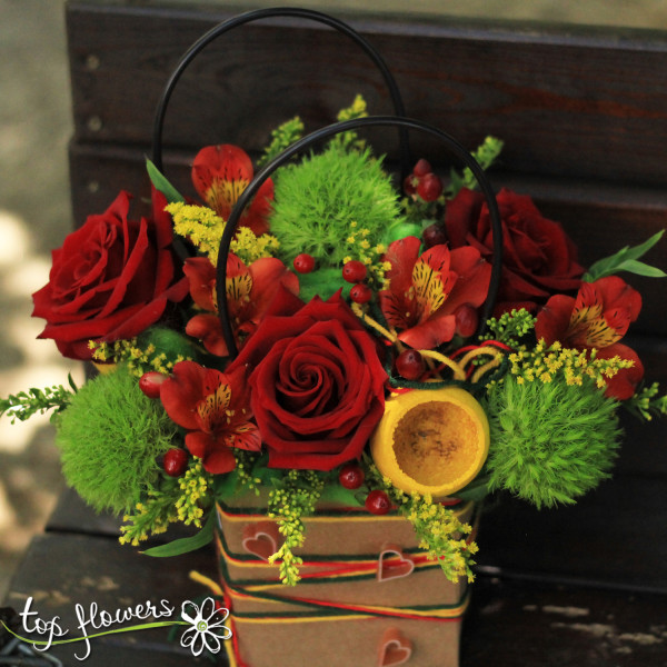 Bouquet in a bag | Red