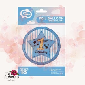 Foil helium balloon | First birthday, boy