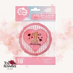 Foil helium balloon | First birthday, girl