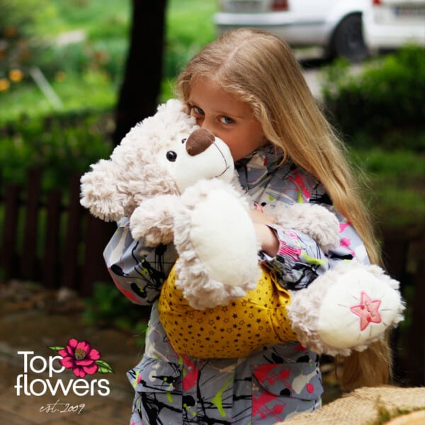 Yellow overall teddy bear | 42 cm. - Image 4