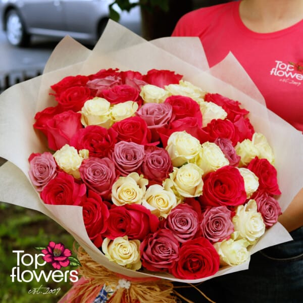 51 Roses﻿ mix in cold range | Bouquet