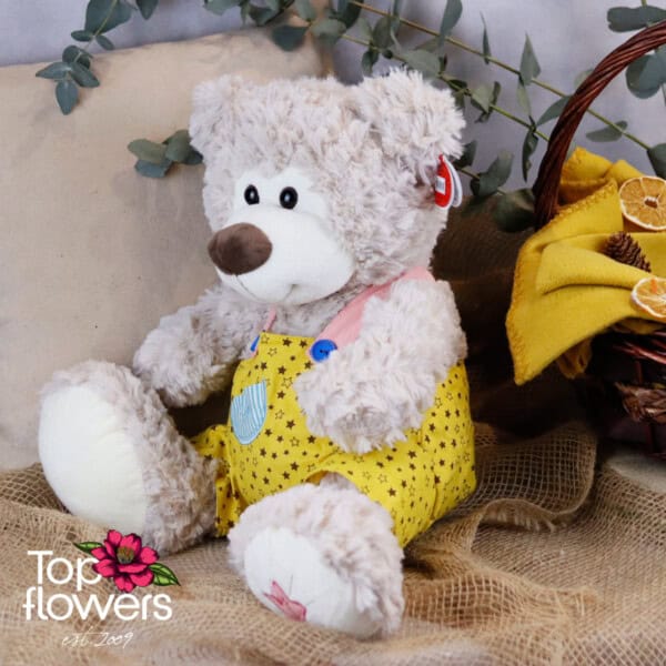 Yellow overall teddy bear | 42 cm. - Image 2