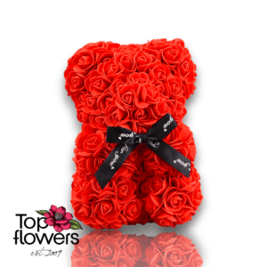 Artificial Flower Bear S | Red