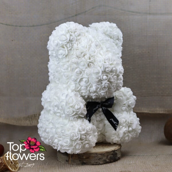 Artificial Flower Bear L | WHITE