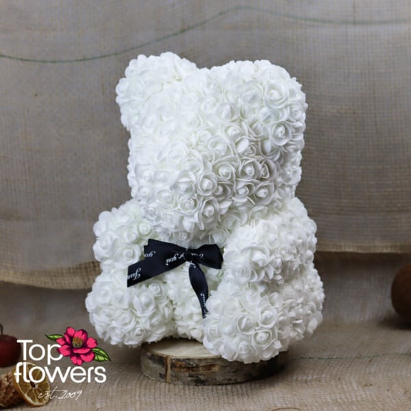 Artificial Flower Bear L | WHITE