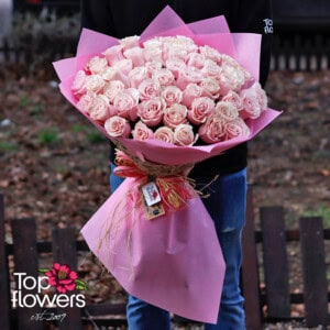 51 Pink Roses | Bouquet