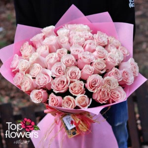 51 Pink Roses | Bouquet