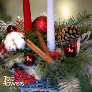 Art Installation | Silver Christmas Night Art installation Silver Christmas Night with two candles and Christmas decorations