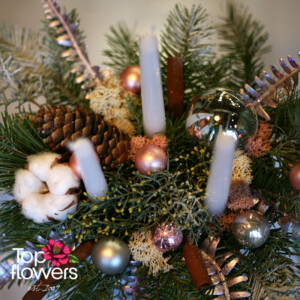 Art Installation | Silent Christmas Detail of the art installation Silent Christmas with winter greenery and decorative elements