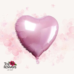 Foil helium balloon | Pink, heart