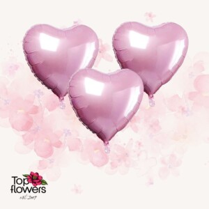 Foil helium balloon | Pink, heart