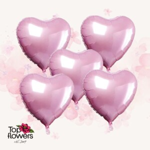 Балон сърце с хелий | Розов