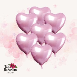 Foil helium balloon | Pink, heart