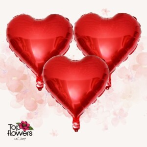 Foil helium balloon | Red, heart