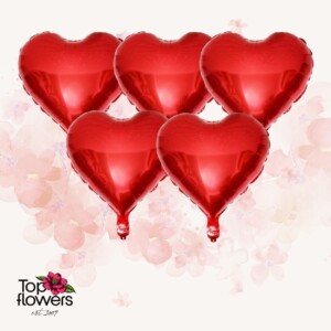 Foil helium balloon | Red, heart