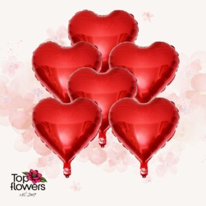 Foil helium balloon | Red, heart