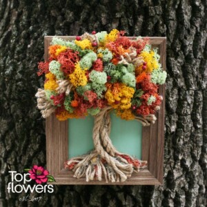 Арт инсталация от скандинавски мъх – Дървото на сезоните, пролет