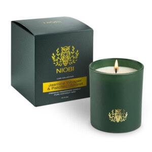 Натурална ароматна свещ niobi | jasmine whisper & patchouli secret