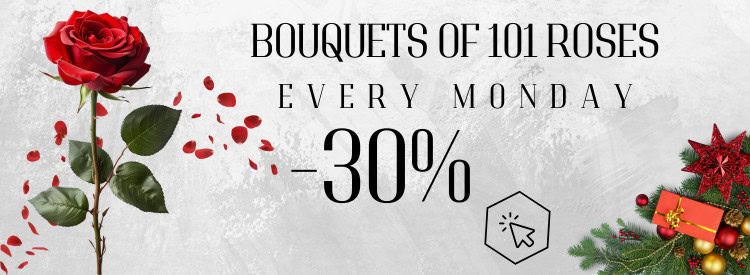 101 roses on best quality and prices