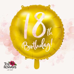 Foil helium balloon | 18th Birthday, gold