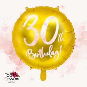 Foil helium balloon | 30th Birthday, gold
