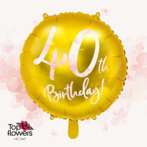 Foil helium balloon | 40th Birthday, gold