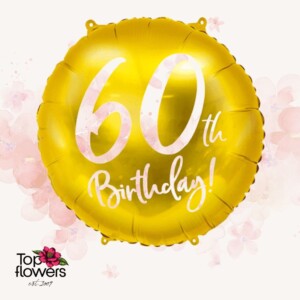 Foil helium balloon | 60th Birthday, gold