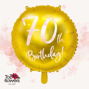 Foil helium balloon | 70th Birthday, gold